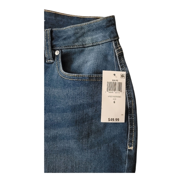 Style & Co. Blue Skinny Mid-Rise Jeans with Fading Effects - Picture 9 of 11